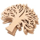 30pcs Tree Wooden Cut Outs DIY Wood Trees Ornaments Wooden Tree Cutout Ornament