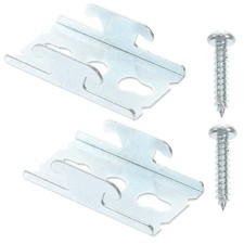  2 ensembles de rideaux support de tige de fer à double rideau de rideau de