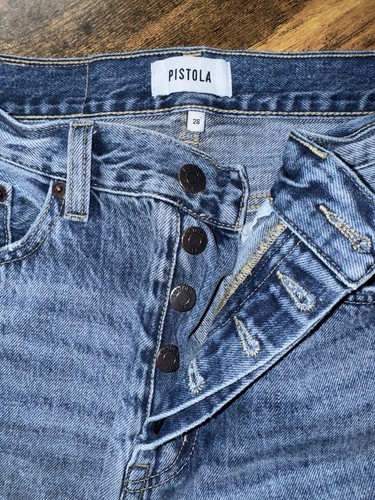 Jeans Pistola Cassie super alti dritti bottoni mosca taglia 26 vestibilità 28x30 - Foto 3 di 15