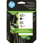 HP 65XL/65 Czarny Wysoka wydajność i trójkolorowy standardowy wkład atramentowy 2/opakowanie