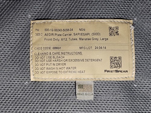 FirstSpear AEGIR Land Plate Carrier Seekuh grau L SAPl 6/12 Röhren Überlappung RAR - Bild 7 von 10