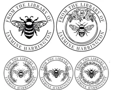 Custom Book Stamp Library Embosser Ex Libris Personalised Self Inking Stamper