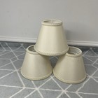 Vintage BHS Set Of 3 Clip On Lampshades Light Shades Cream Vintage Textured