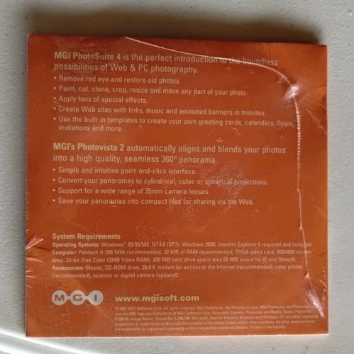 MGI Photosuite 4.0 & Photovista 2 PC Home Software Office Web & Photography NIP - Picture 2 of 2