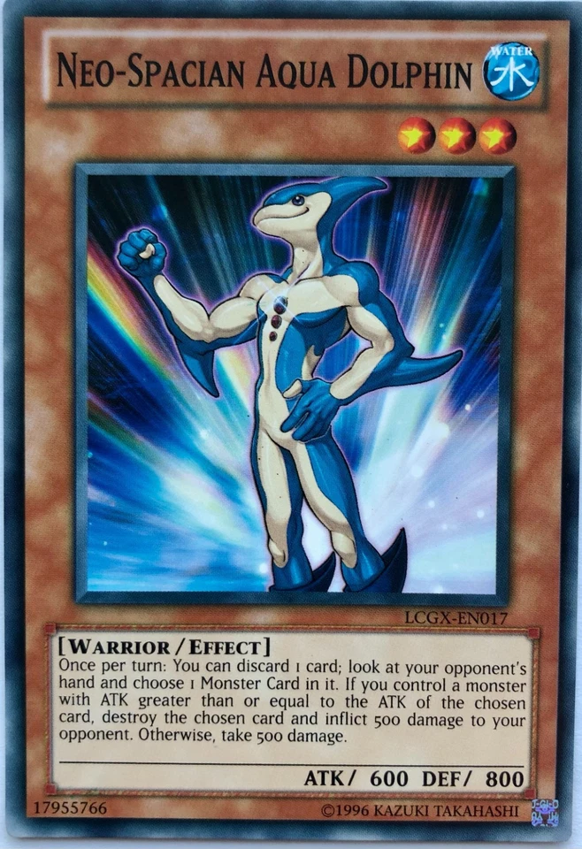 Yu-Gi-Oh! TCG Neo-Spacian Aqua Dolphin LCGX-EN017 Common Unlimited Ed Near Mint - Image 2 of 2