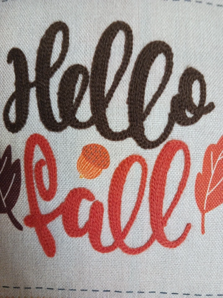 Almohada Harvest Fall 12x12 Hello Fall Cuadros Buffalo Cabin Country Core Guinga Foto 2 de 4