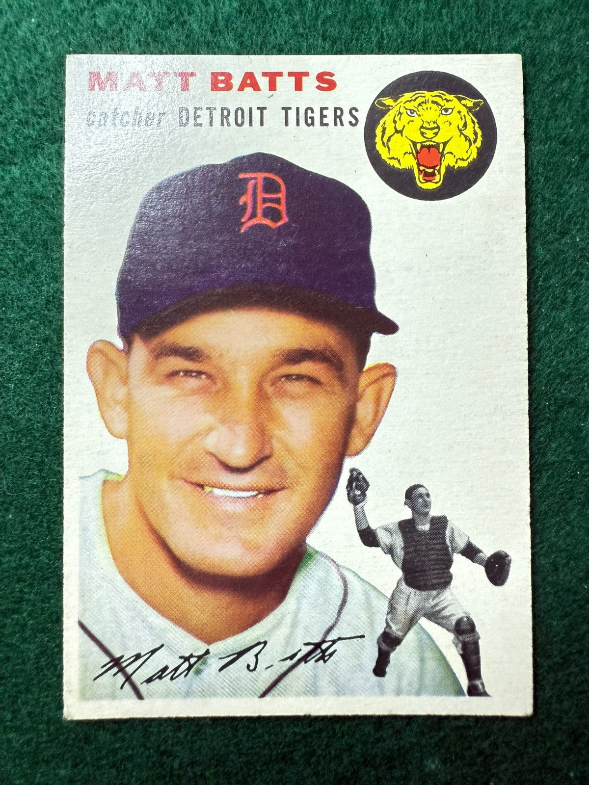 1954 Topps - Matt Batts #88 NM Detroit Tigers clean, sharp, glossy centered