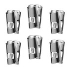 6 stücke Edelstahl Weinstopper Vakuumerhaltungsstecker (Silber)