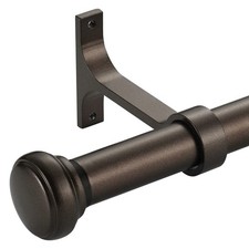 Heavy Curtain Rod,1 inch Long Rods for Windows 72 to 144 ,Ceiling Mount Drapery