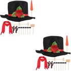 2 Sätze dekorativer Kostümwerkzeuge Weihnachtsfleisch -Schneemann -Party