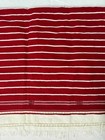 Mexican Red striped wool woven Tablecloth 33 x 48 in