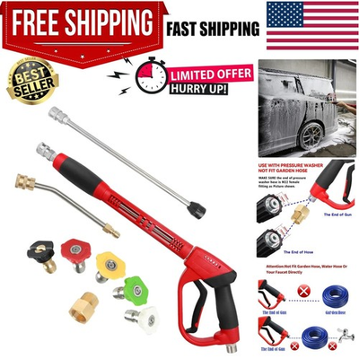 #ad Upgraded Pressure Washer Gun with Extension Replacement Wand M22 Fitting7 I... $63.27