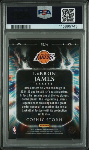 2024 Origins LeBron James #14 Cosmic Storm PSA 8 - Picture 2 of 2