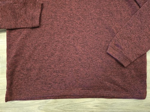 Haggar Cool 18 Pro Fleece Pullover Mens XXL Maroon 1/4 Zip Stretch Golf Outdoors - Picture 11 of 17