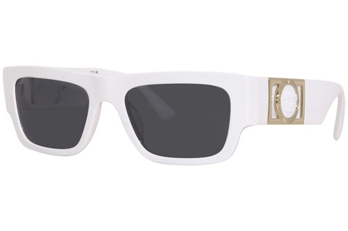 Gafas de sol Versace VE4416U 314/87 para hombre blanco/gris oscuro forma rectangular 53 mm