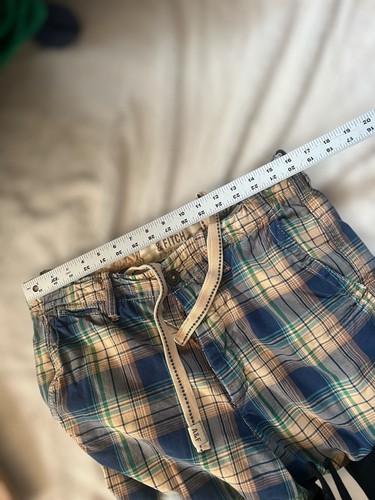 Abercrombie & Fitch Cargo Shorts Men's 32 Blue Madras Plaid Vintage 90s India - Picture 9 of 11