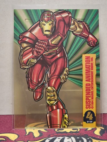 Fleer Ultra Marvel Universe 1994 animación suspendida Iron Man #4 de 10 - Imagen 2 de 2
