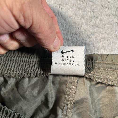 Vintage Nike Track Pants Joggers Mens Medium Windbreaker Ankle Zip Green - Foto 4 di 13