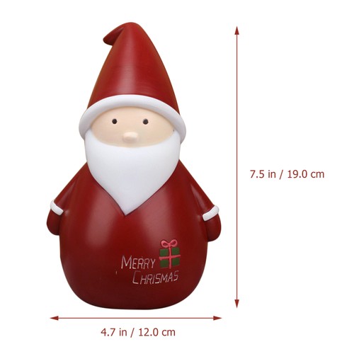 Estatua de mesa de Papá Noel Navidad niños regalos vacaciones banco de monedas figura de Papá Noel - Imagen 6 de 12