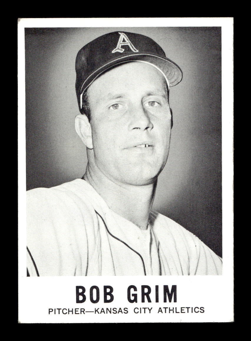 1960 Leaf #10 Bob Grim A's VG-EX *m7