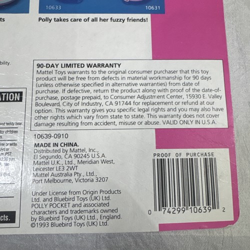 Vintage Polly Pocket Polly World, parco divertimenti acquatico, più Bluebird Cardback lotto di 5 - Foto 11 di 13