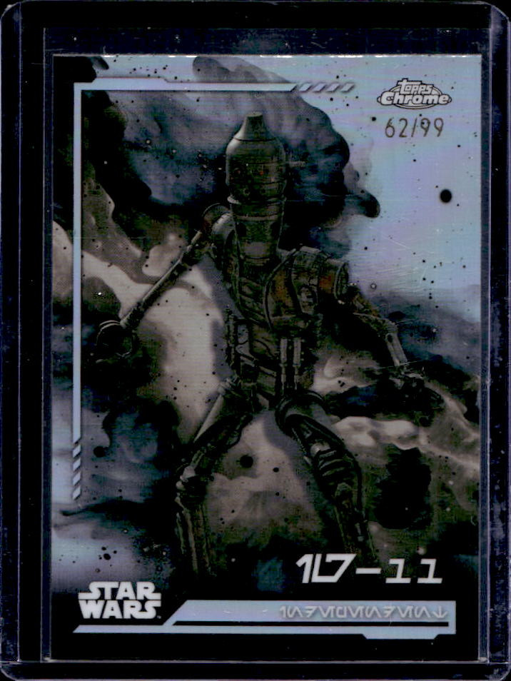 2024 Topps Chrome Star Wars The Mandalorian Aurebesh Variation #62/99