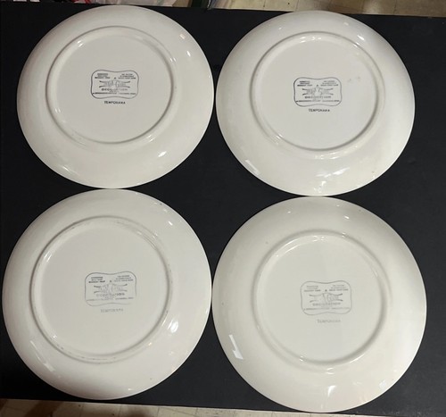 Canonsburg Pottery TEMPORAMA Atomic MCM 10” Dinner Plates Vintage LOT of 4 - Picture 8 of 12