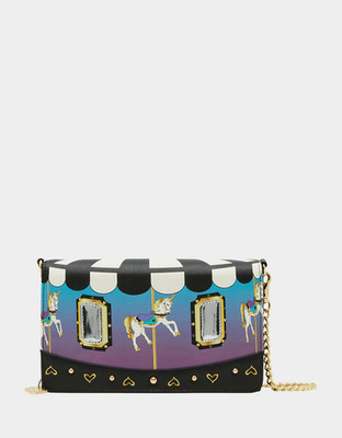 Betsey Johnson Spin Me Wallet On Chain Crossbody Bag Carousel Horse NWT