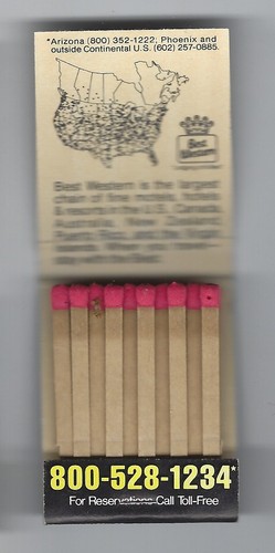 Cubierta de libro de cerillas Best Western Bavarian Haus Des Moines Iowa de la década de 1970 - Imagen 3 de 3