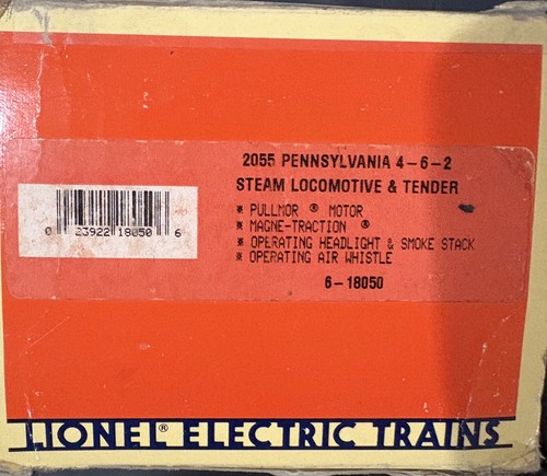 Steam Locomotive & Tender 2055 Pennsylvania 4-6-2 Lionel Electric Trains - Picture 5 of 5