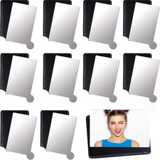 Jetec 10 Pieces Pocket Compact Mirrors Mini 10 Count Pack of 1 , Black