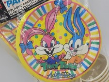 Warner Bros Tiny Toon Adventures Party 1992 Plates Cups Napkins Looney Tunes