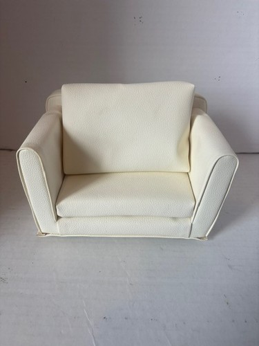 Barbie Lote Accesorios Sueltos Sofá Silla Blanco Escala 1/6 - Imagen 1 de 2