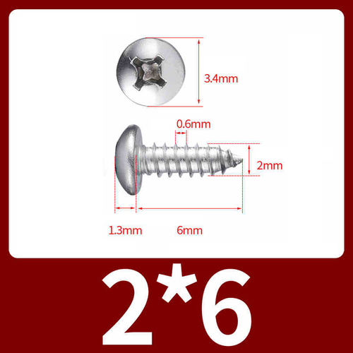 Phillips Pan Head Self Tapping Screws 316 Stainless Steel Screw M2/M2.2...-M3.5 - Picture 14 of 45