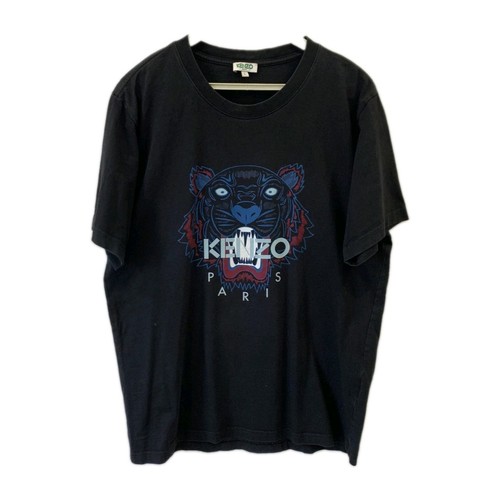 Kenzo Paris Tiger Graphic T-Shirt Black Mens Size L (Fits M) Portugal Flawed#19