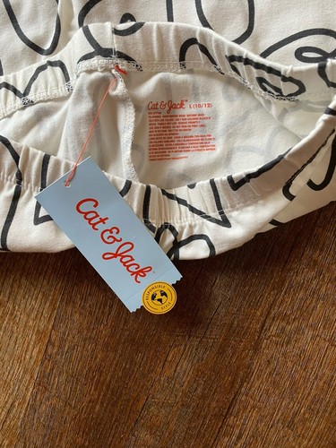 CAT & JACK GIRLS' PANTS/LEGGINGS White/ Hearts SIZE L(10/12) NWT - Foto 2 di 3