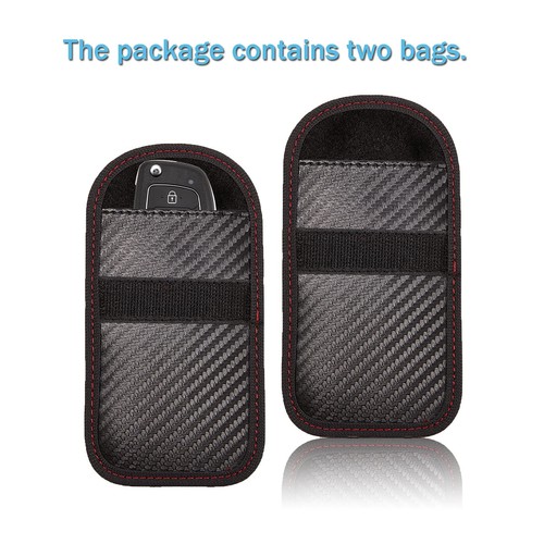 Faraday Key Fob Protector - 2 Pack Mini Anti-theft Pouch Key Fob RFID Signal ... - Picture 7 of 7