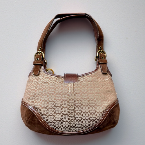 Coach Y2K Brown Brass Soho Hobo Shoulder Bag 7074 China - Picture 2 of 9