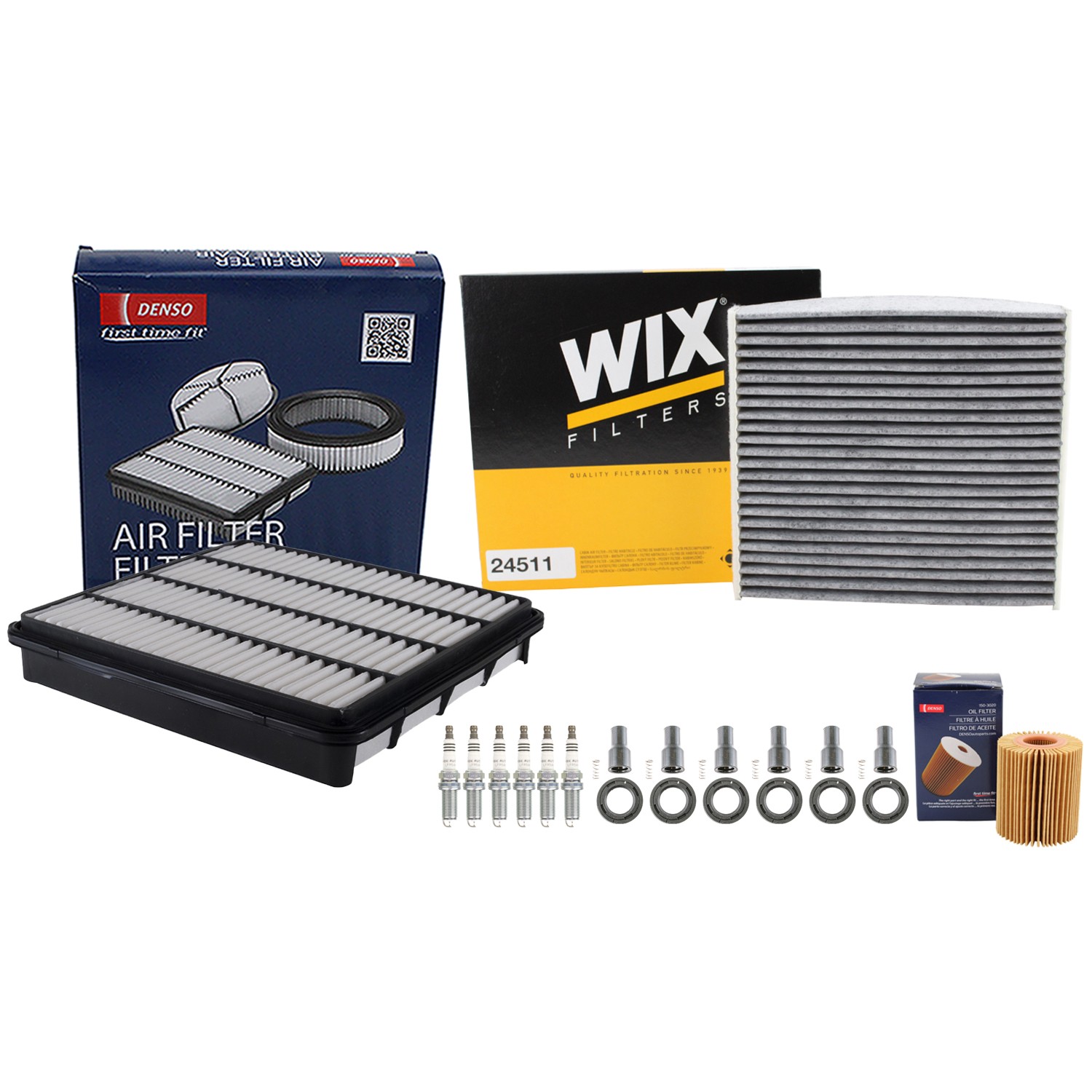 Denso Tune Up Kit NGK 6 Spark Plugs and Boots Kit for Tundra 4.0 V6 1GR-FE 13-14