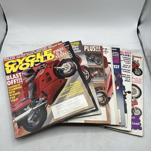 Cycle World Motorcycle Magazine 1994 Lot of 9 Issues Honda Suzukis Yamaha BMW - Picture 1 of 11