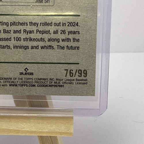 TAMPA BAY RAYS TEAM 2025 Topps Series 1  Vintage Stock Retro /99 #294 - Picture 3 of 3