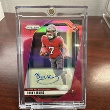 Bucky Irving 2024 Prizm Pink Autograph Rookie AUT Card #316 Tampa Bay Buccaneers