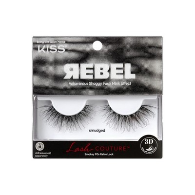 KISS Lash Couture Rebel Collection, False Eyelashes, 'Smudged', 14 mm, Includes