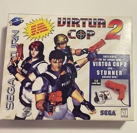 Virtua Cop 2 Sega Saturn With Stunner Arcade Gun
