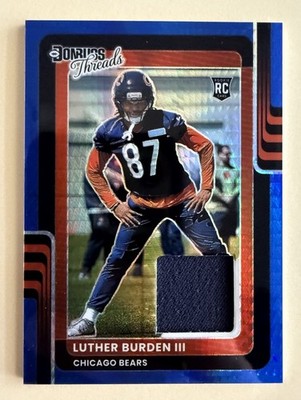 2025 Panini- Donruss Optic Football Luther Burden III #DTBH-LBN Blue Hyper (MEM)