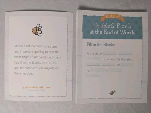 The Good and the Beautiful Level K Reader and Spelling Rules Flash Cards - Picture 12 of 17