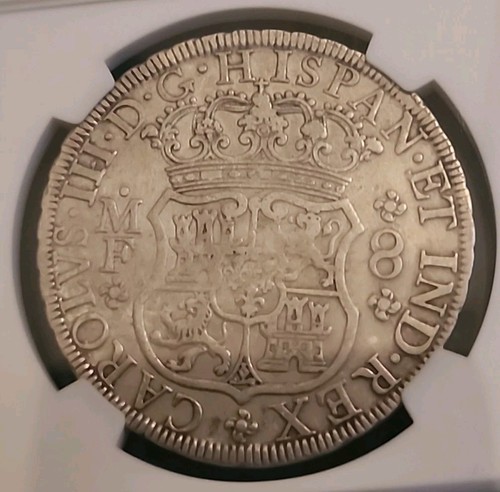 1770 Mo FM Mexico 8 Reales “Pillar Dollar” NGC VF Details - Picture 3 of 4