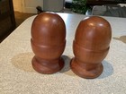 Solid wood acorn newel post tops caps x 2