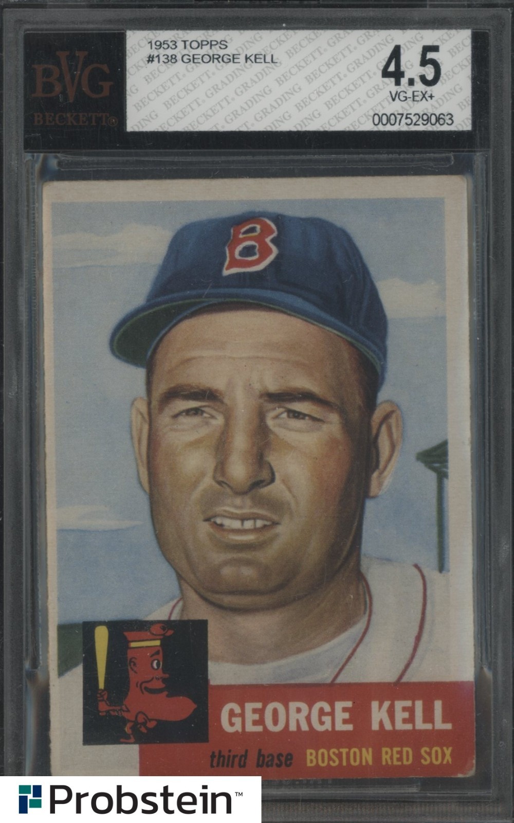 1953 Topps #138 George Kell Boston Red Sox BVG 4.5 VG-EX+
