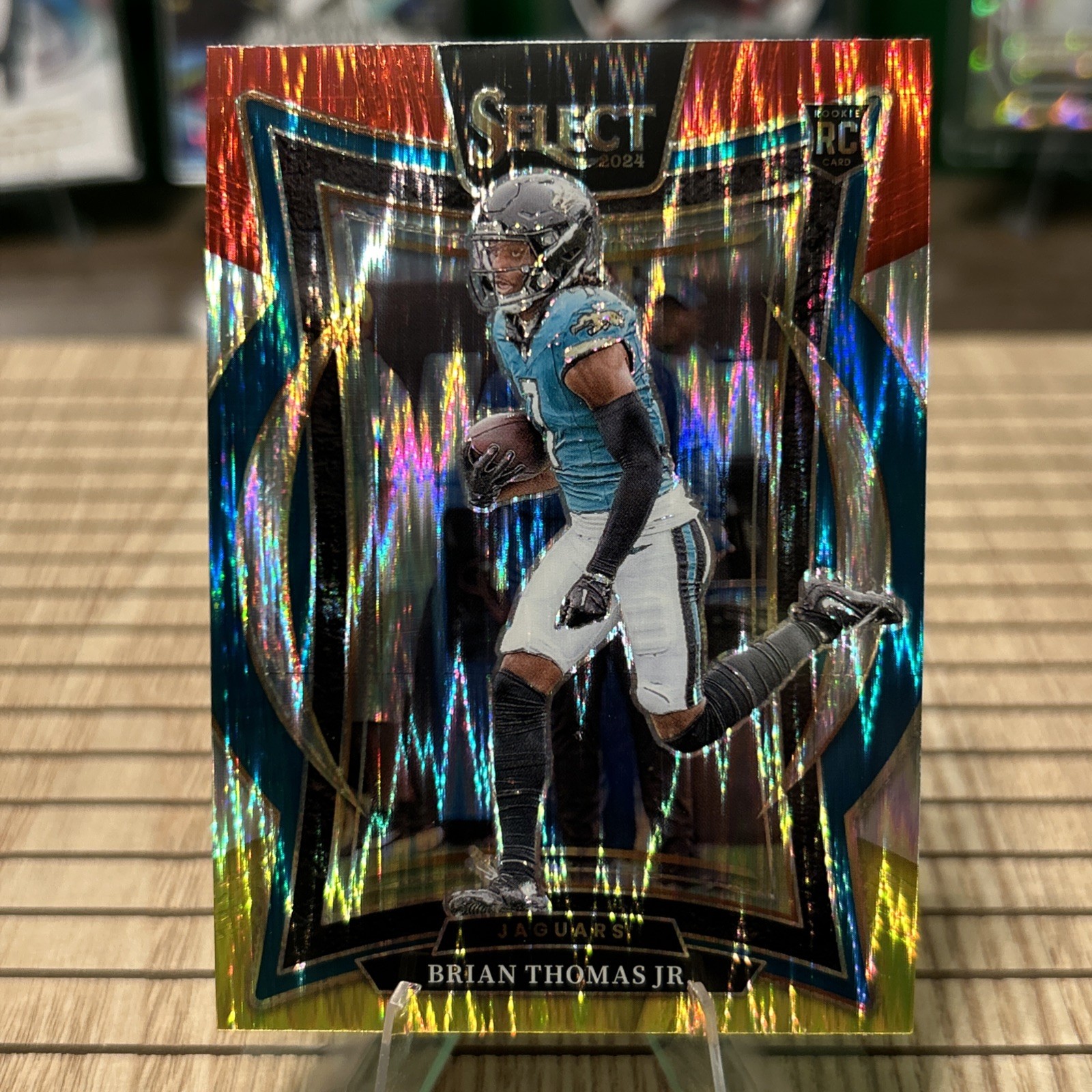 2024 Select Brian Thomas Jr. Concourse Level Red Yellow Shock Prizm Rookie RC